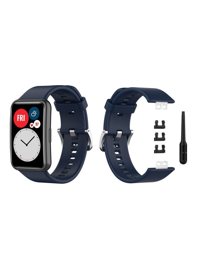 NIBEMINENT Buckle Replacement Band For Huawei Watch Dark Blue - Image 2