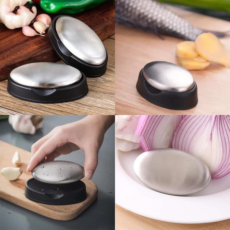 Bitnex Stainless Steel Soap Bar Magic Soap Odor Remover Metal Soap Bar Odor Removing Bar Remove Odor of Onion Garlic and Fish 1 - Image 3