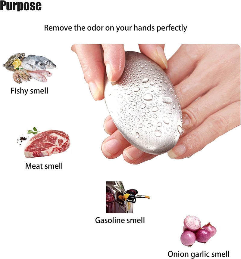 Bitnex Stainless Steel Soap Bar Magic Soap Odor Remover Metal Soap Bar Odor Removing Bar Remove Odor of Onion Garlic and Fish 1 - Image 5