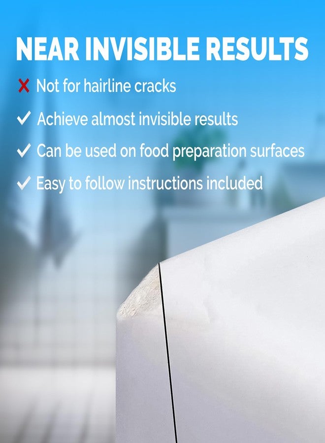 NNREPAIR Quartz Countertop Repair Kit DIY (Clear, White Acrylic & Dark White Color) - Fix Your Defect Like a Pro I Suitable for Most Repairs I Fix Broken Chips in Minutes - Image 3