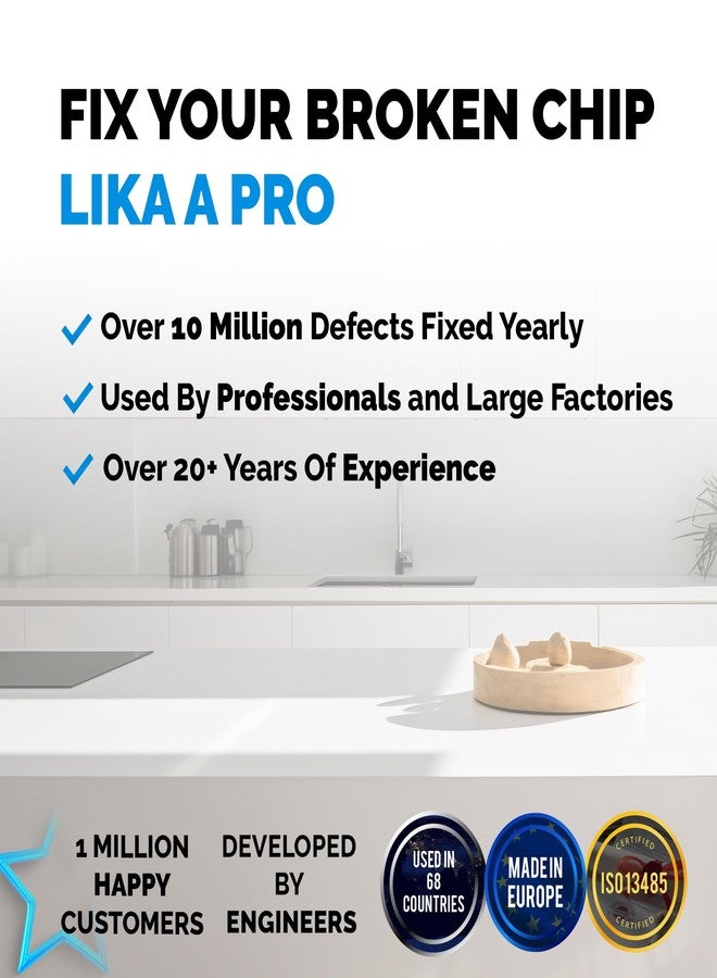 NNREPAIR Quartz Countertop Repair Kit DIY (Clear, White Acrylic & Dark White Color) - Fix Your Defect Like a Pro I Suitable for Most Repairs I Fix Broken Chips in Minutes - Image 4