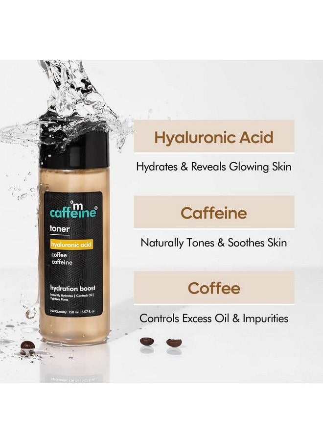MCaffeine - Coffee Toner With Hyaluronic Acid For 24H Hydration & Oil Control; Pore Tightening Face Toner Instantly Hydrates & Refreshes Tired Skin; Toner For Men & Women; Alcoholfree 150Ml - Image 1