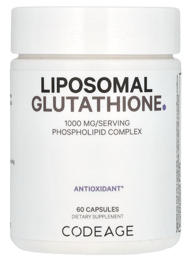 Codeage Liposomal Glutathione 1000 mg 60 Capsules (500 mg per Capsule) 