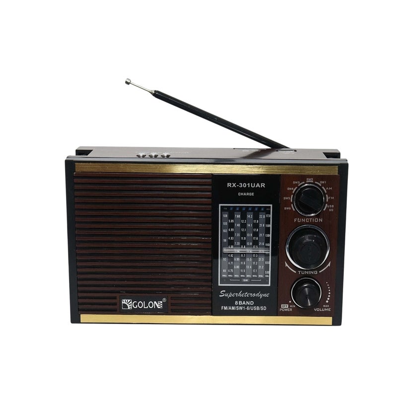 Portable Retro Radio ,Multi-Band FM/AM/SW with USB, SD & MP3 - A1-334 - Image 5