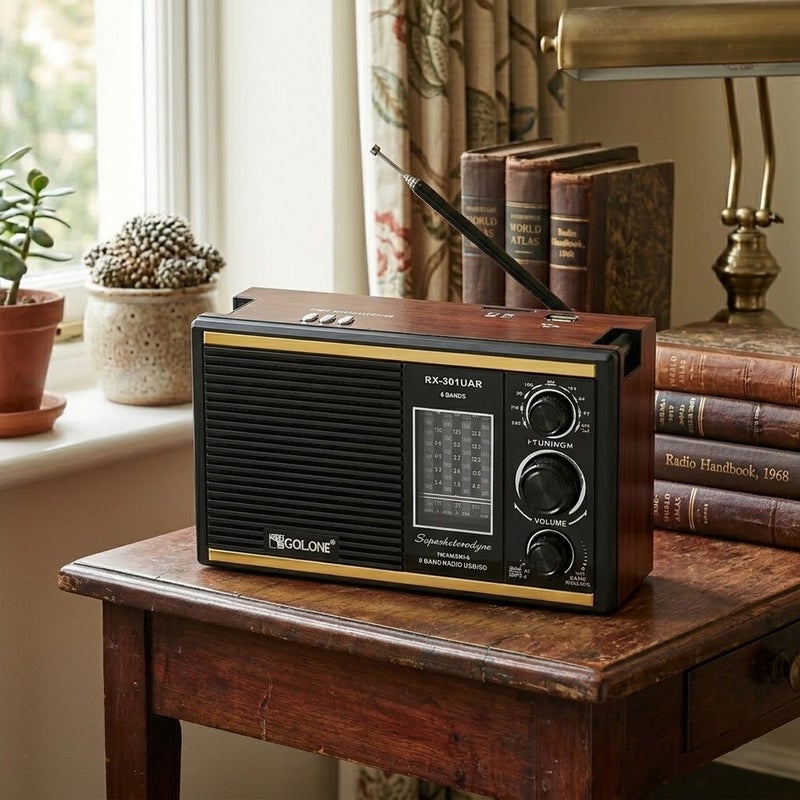 Portable Retro Radio ,Multi-Band FM/AM/SW with USB, SD & MP3 - A1-334 - Image 4
