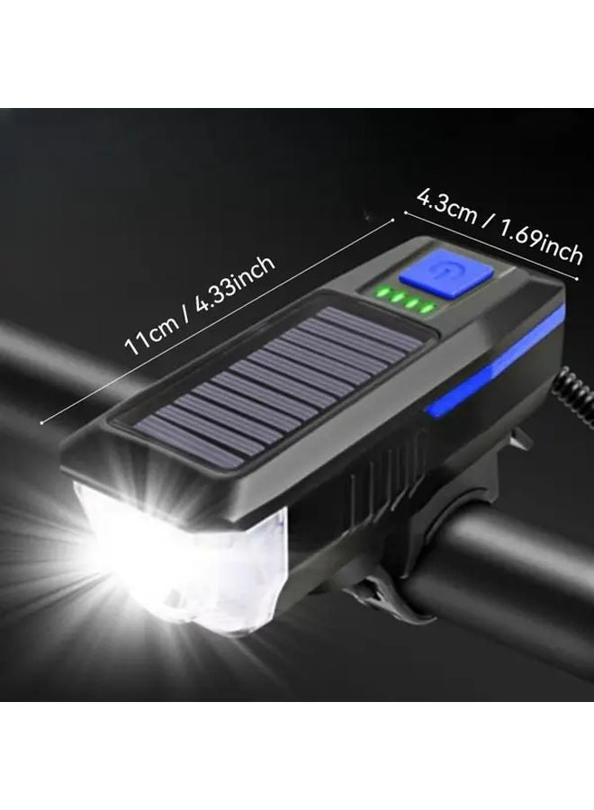 Solar USB Dual Charging Bike Light Hands Free Flashlight Cycling Travel Emergency Chedeng - Image 5