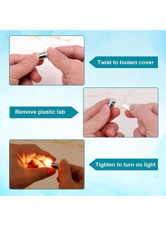 BTFO 20pcs Miniature LED Lights, Warm White & Cool White Mini Electric Micro Tiny Small Lights Battery Operated with 10pcs Batteries for Crafts Dolls House Paper Lantern Decoration Dollhouse Accessories - Image 5