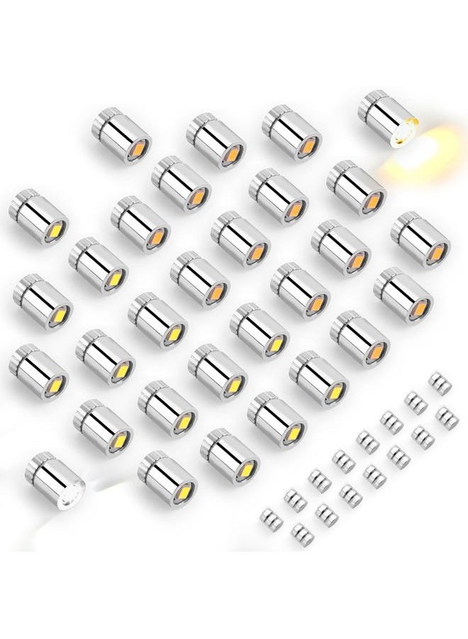 BTFO 20pcs Miniature LED Lights, Warm White & Cool White Mini Electric Micro Tiny Small Lights Battery Operated with 10pcs Batteries for Crafts Dolls House Paper Lantern Decoration Dollhouse Accessories - Image 1