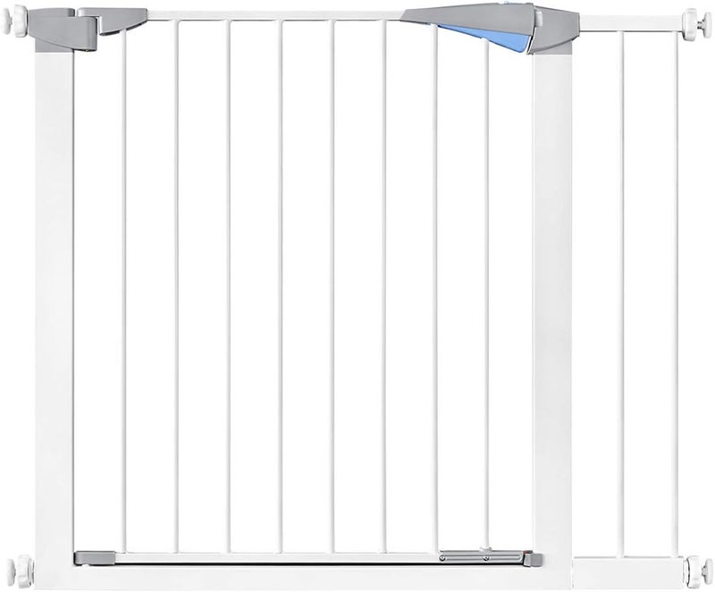 NeoStyle Auto Close Safety Baby Gate, Easy to Open Extra Wide Walk Thru Dog Gate with Pressure or Hardware Mount for Stairs (14cm extension) - Image 1