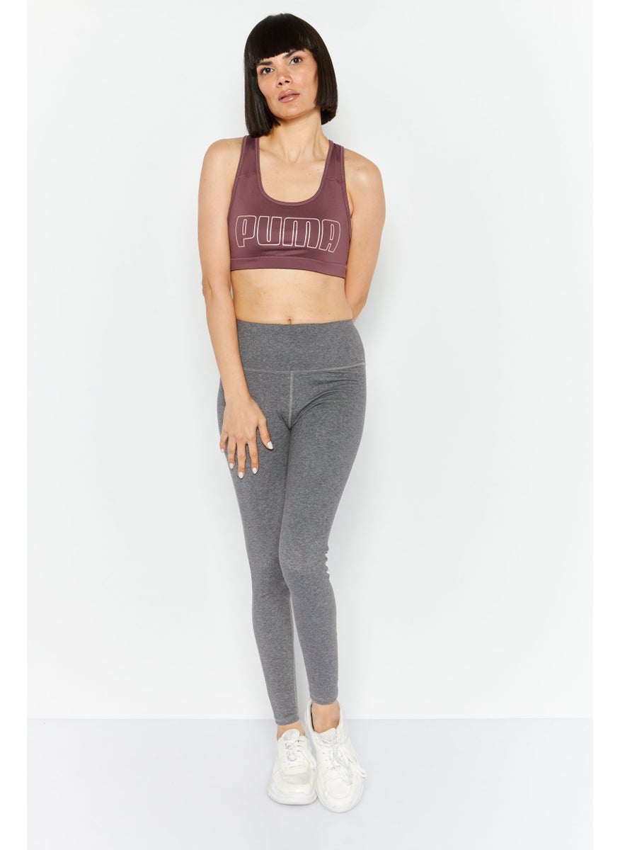 PUMA Women Brand Logo Non Padded Sports Bra, Dusty Plum  - Image 3
