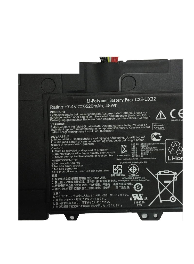 Terabyte بطارية لابتوب C23-UX32 متوافقة مع Asus VivoBook U38 U38N U38N-C4004H ZenBook UX32 UX32A UX32VD Series (7.4V 48Wh) - Image 2