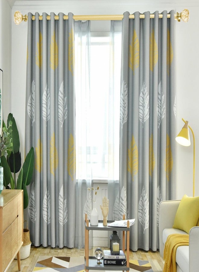 EQURROY Gold Double Curtain Rod for Windows 66 to 120 Inch: Double Window Treatment Curtain Rod Heavy Duty Adjustable from 66 to 120 Inch - Gold Foil Resin Finials and Double Curtain Rod - Image 2