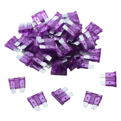 JESUNK 100 Pack Auto Fuses 3 AMP ATC/ATO Standard Regular Fuse Blade 3A Car Truck Boat Marine RV - Image 1