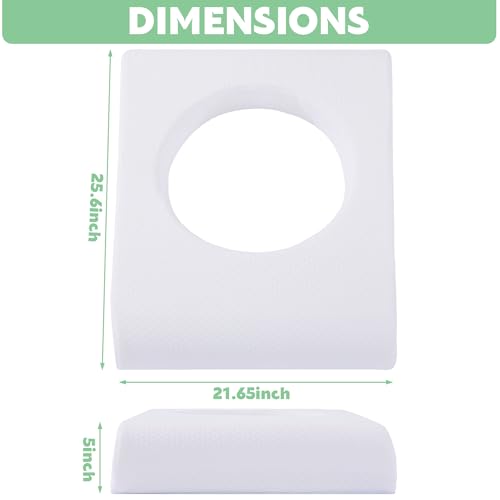 HOMBYS BBL Pillow After Surgery for Sleeping,High Density Foam Butt Pillow,Brazilian Butt Lift Pillow Post Surgery Recovery for Sleeping,BBL Chair with Hole (White) - Image 5