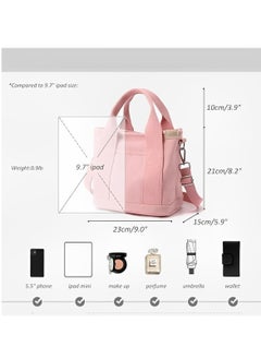 Skycare Skycare Canvas Tote Bag for Women,Small Tote Bag with Zipper Canvas Crossbody Bag Everything Tote Bag with Compartments  - Image 4