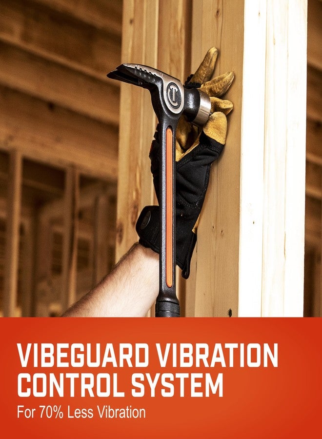 Crescent Steel Milled-Face Framing Hammer - Claw Hammer with Vibeguard Technology & Magnetic Nail Starter - 28 oz - CHSFRM23 - Image 3