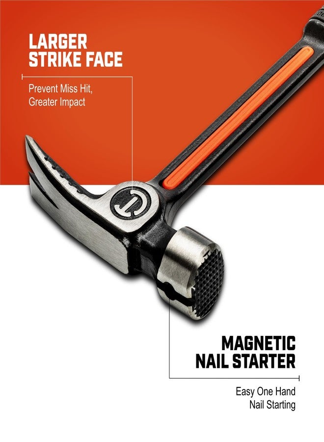 Crescent Steel Milled-Face Framing Hammer - Claw Hammer with Vibeguard Technology & Magnetic Nail Starter - 28 oz - CHSFRM23 - Image 5