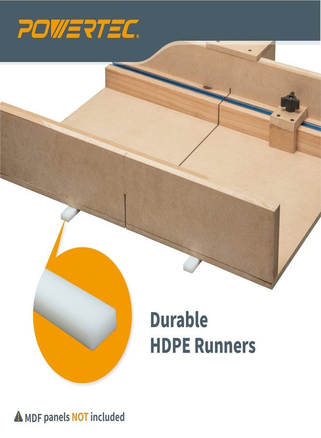 باورتيك قضيب ميتري مزلج متقاطع من POWERTEC لمنشار الطاولة، مقاس 3/4 بوصة × 3/8 بوصة × 17 بوصة مع ثقوب ومسامير مثقوبة مسبقًا لطاولة التوجيه، ومنشار الشريط، وأداة التثقيب، وملحقات منشار الطاولة لأعمال النجارة، عبوة من 4 قطع (71793) - Image 4