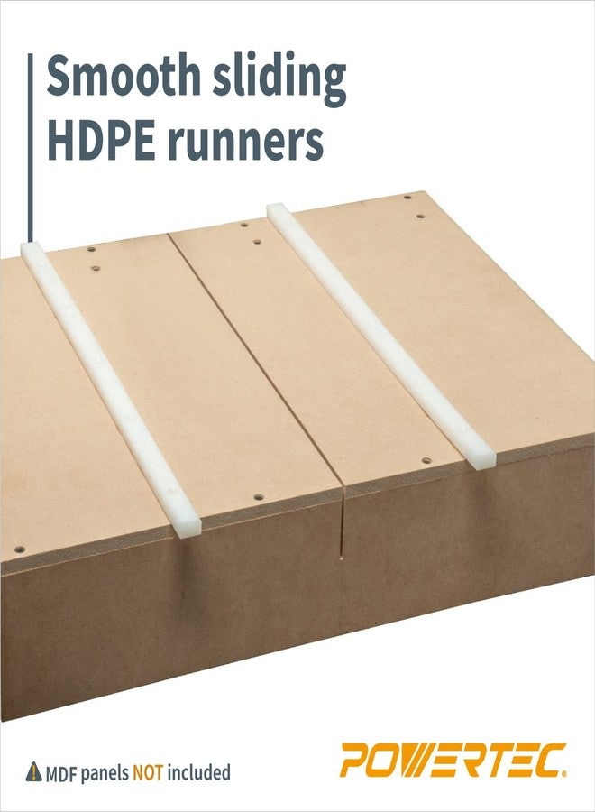 باورتيك قضيب ميتري مزلج متقاطع من POWERTEC لمنشار الطاولة، مقاس 3/4 بوصة × 3/8 بوصة × 17 بوصة مع ثقوب ومسامير مثقوبة مسبقًا لطاولة التوجيه، ومنشار الشريط، وأداة التثقيب، وملحقات منشار الطاولة لأعمال النجارة، عبوة من 4 قطع (71793) - Image 3