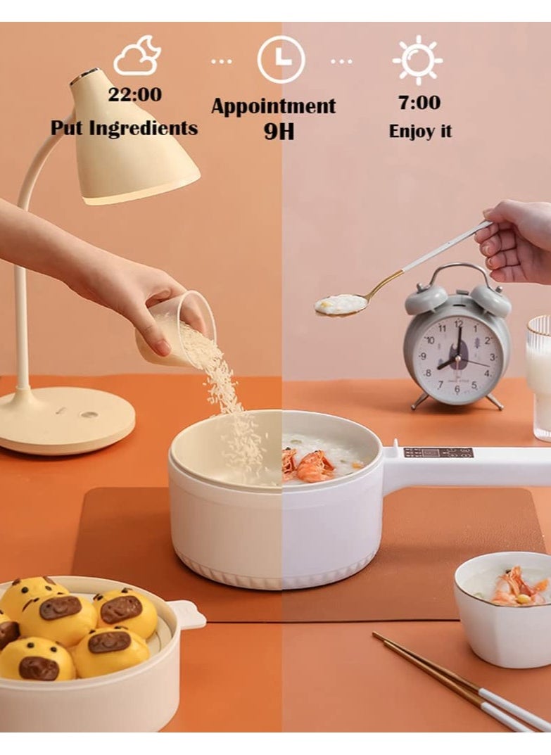 Denx 2L Electric Hot Pot With Steamer & Temperature Control, Non-Stick Electric Cooker Shabu Electric Skillet, Frying Pan, Electric Saucepan, For Noodles, Egg, Steak, Oatmeal And Soup - Image 2