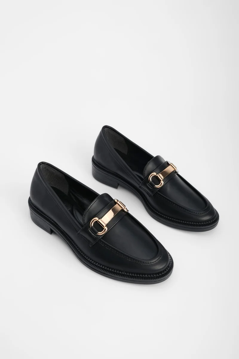 MARJIN Women's Loafer Moccasin Casual Buckle Daily Shoes Tonyas