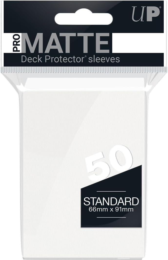 Ultra Pro Pro-Matte Deck Protector Sleeves for Card Games - 50 Count, Standard Size (66mm x 91mm), White - Image 1