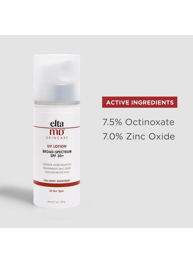 EltaMD Uv Lotion Full Body Sunscreen Spf 30+ Sunscreen Moisturizer Moisturizes Hydrates And Protects Skin For All Skin Types Offers Broad Spectrum Uva And Uvb Protection 7.0 Oz Pump - Image 5