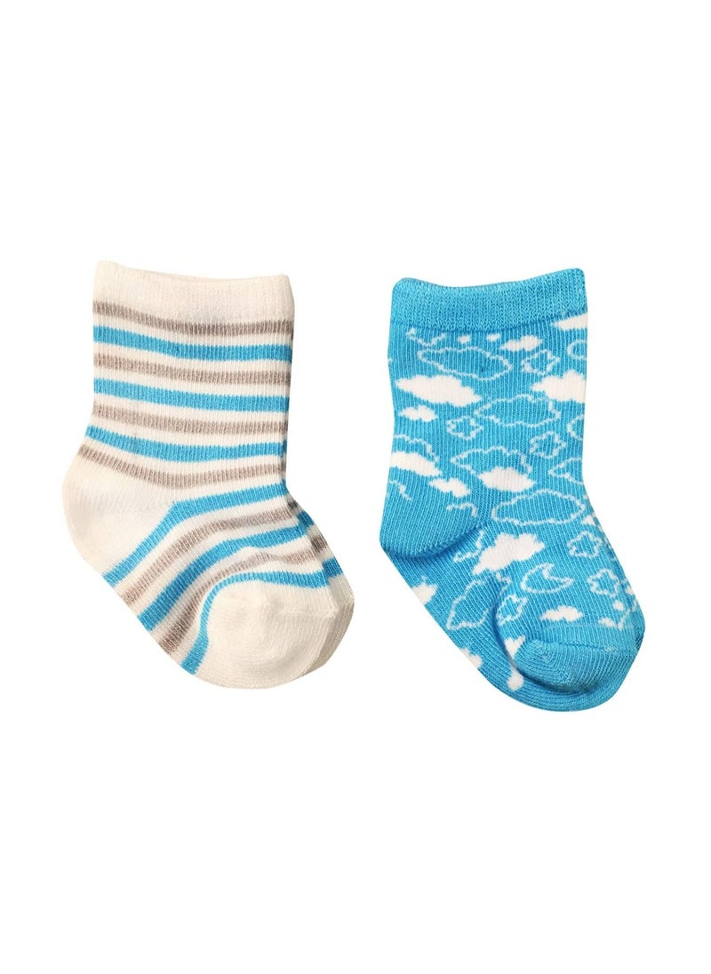 THE SMURFS Smurf Bamboo Cotton Sock - Printed (Pack Of 2) - Cyan/Grey 6-12M  - Image 3