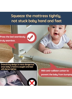 XiuWoo 1-Piece Toddler Bed Rail Guard Anti-Fall Height Adjustable and Folding Baby Bed Rail Guard Breathable Mesh with Double Safety Child Lock 1 Side 200CM  - Image 5