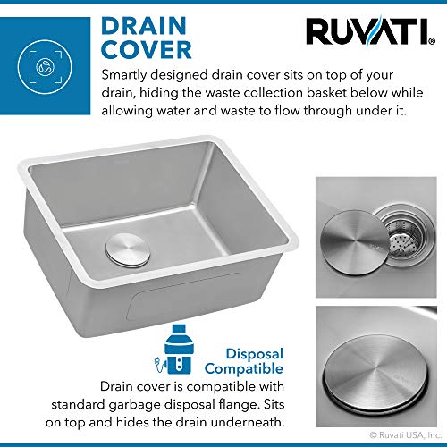 Ruvati 20-inch Undermount Bar Prep Kitchen Sink - 16 Gauge Stainless Steel Kitchen Sink Single Bowl with Brushed Finish hides scratches, Easy-to-Clean Undermount Sinks - RVM5020 - Image 5