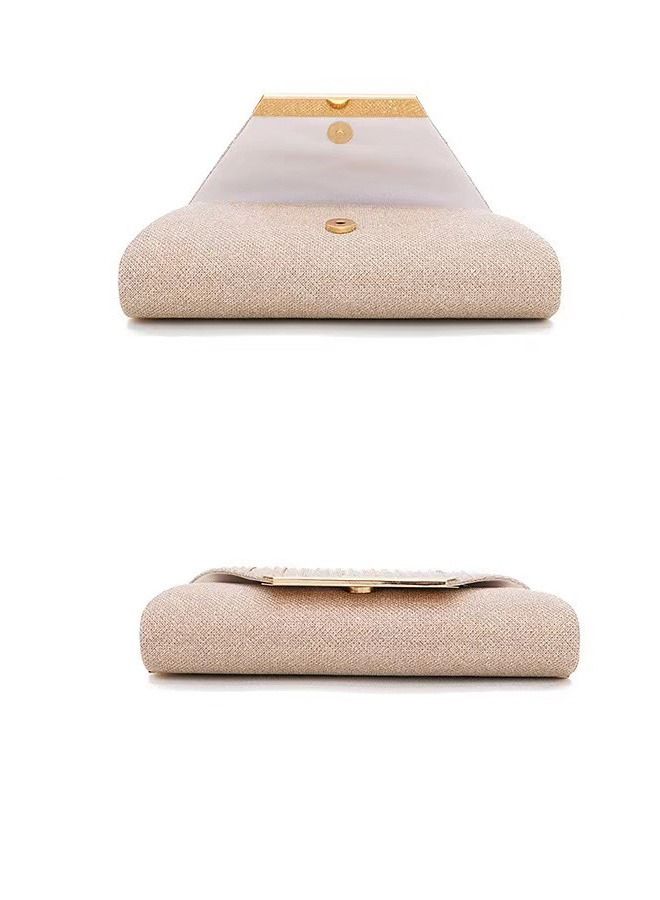 DUNISO Women Shiny Glitter Evening Clutch Envelope Handbag Chain Purse for Wedding Formal Cocktail Party - Image 3