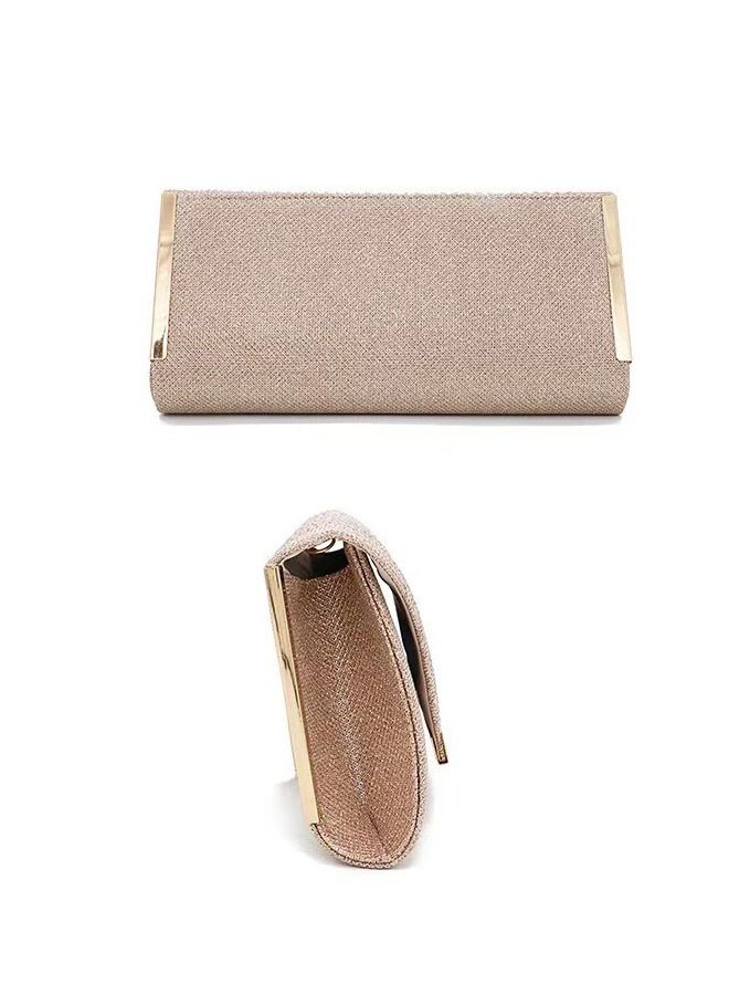 DUNISO Women Shiny Glitter Evening Clutch Envelope Handbag Chain Purse for Wedding Formal Cocktail Party - Image 4