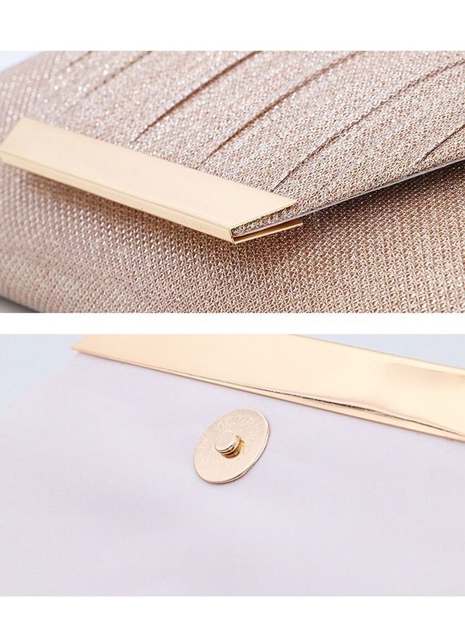 DUNISO Women Shiny Glitter Evening Clutch Envelope Handbag Chain Purse for Wedding Formal Cocktail Party - Image 5