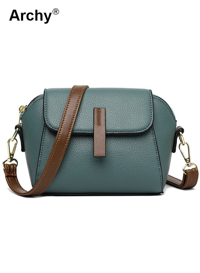 Archy Women's New Fashion Bags Soft Leather Simple Classic Crossbody Bag Double Layer Compartment - Image 3