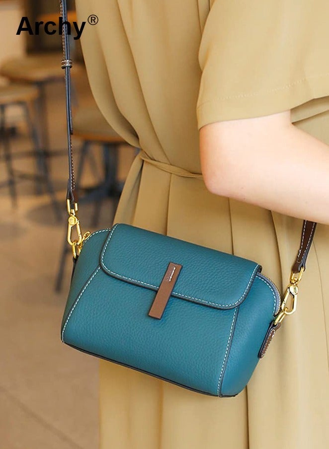 Archy Women's New Fashion Bags Soft Leather Simple Classic Crossbody Bag Double Layer Compartment - Image 1