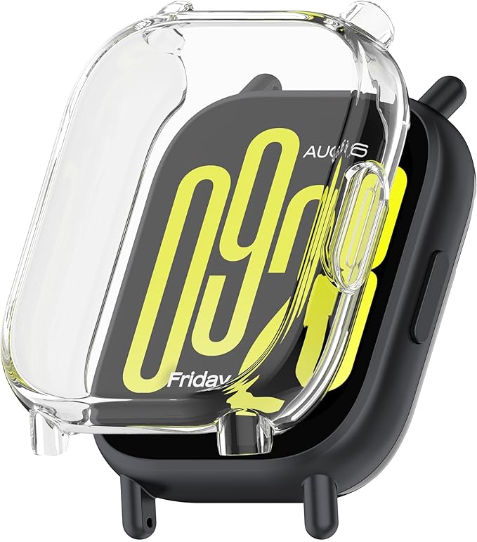 حافظة حماية سليكون بتغطيه كامله لساعة شاومي ريدمي 5 اكتيف - شفاف - Image 2