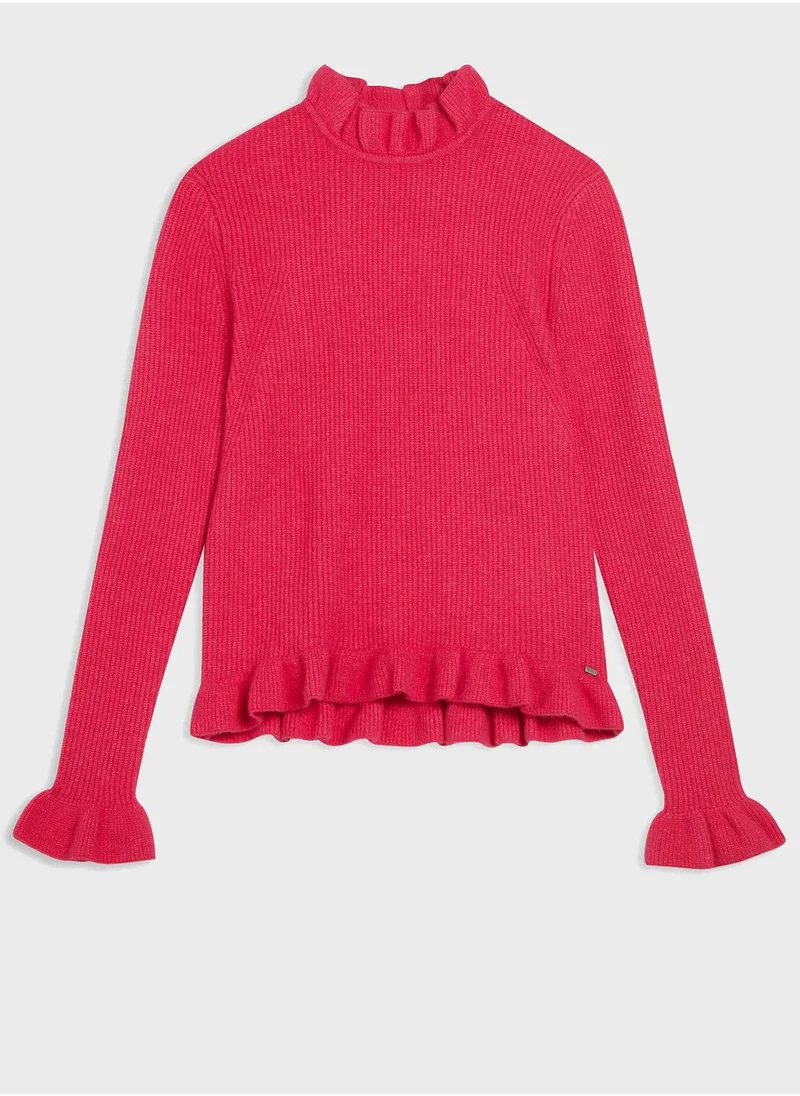 Ted Baker Frill Detail Crop Sweater