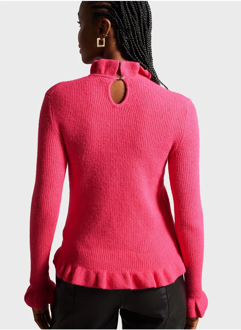 Ted Baker Frill Detail Crop Sweater