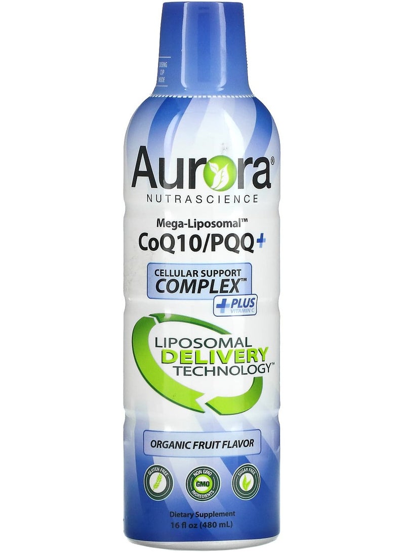 Aurora Nutrascience Mega-Liposomal CoQ10/PQQ+, Organic Fruit, 16 fl oz (480 ml) 