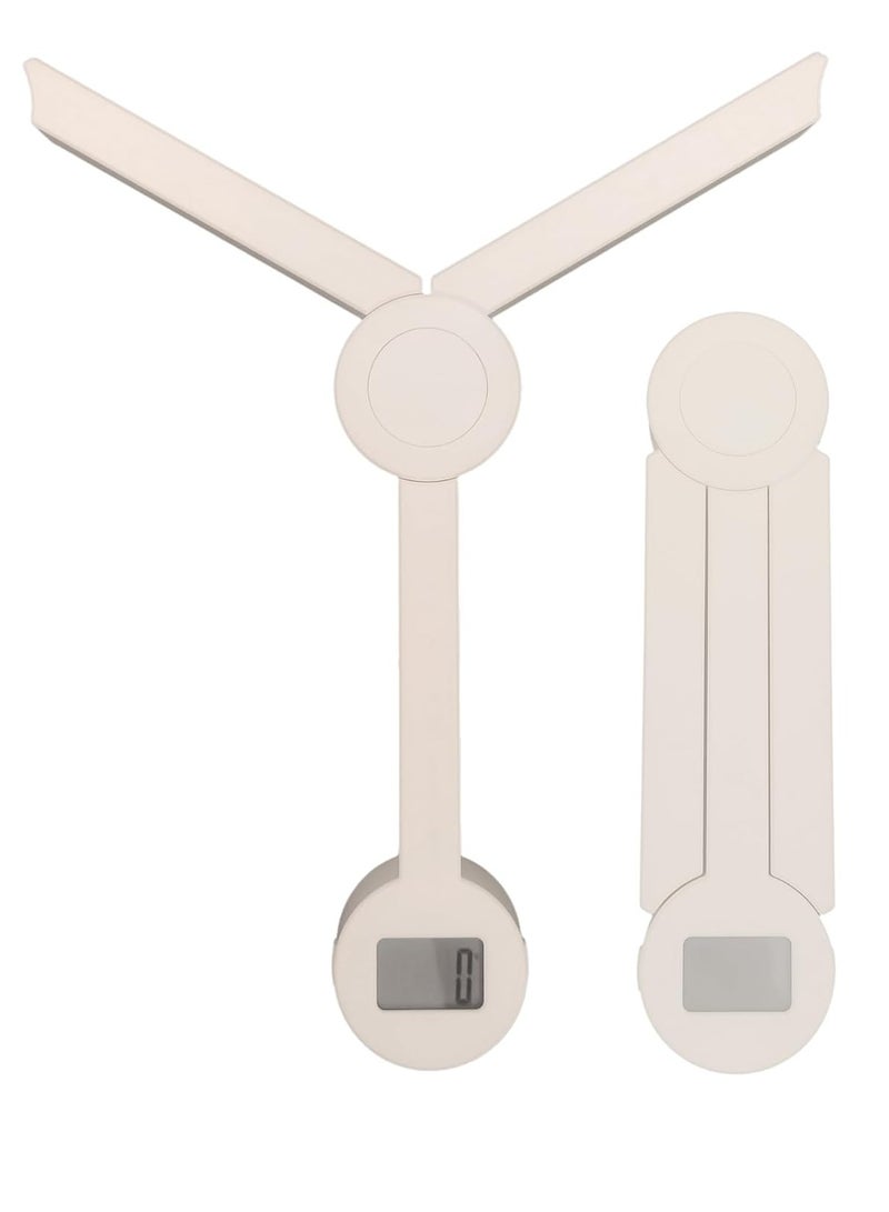 كيلا ميزان طعام محمول للسفر للطعام، ميزان مطبخ رقمي صغير قابل للطي للطعام، ميزان جيب صغير قابل للطي بالجرامات والأوقيات، مثالي للتحكم في السعرات الحرارية في النظام الغذائي، مطبخ صغير، حامل ثلاثي القوائم أبيض - Image 1