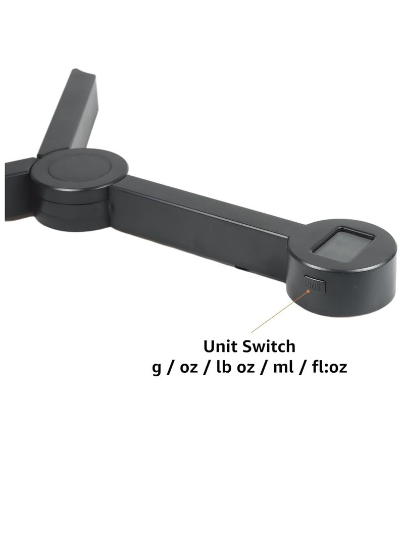 كيلا ميزان طعام محمول للسفر للطعام، ميزان مطبخ رقمي صغير قابل للطي للطعام، ميزان جيب صغير قابل للطي بالجرامات والأوقيات، مثالي للتحكم في السعرات الحرارية في النظام الغذائي، مطبخ صغير، حامل ثلاثي القوائم أبيض - Image 4