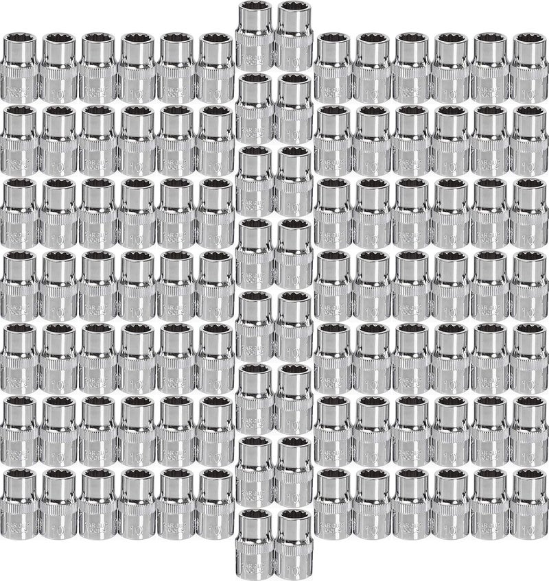 BraZen 10mm Socket 100 Pack (3/8" Drive, 6pt, Shallow) - Image 1