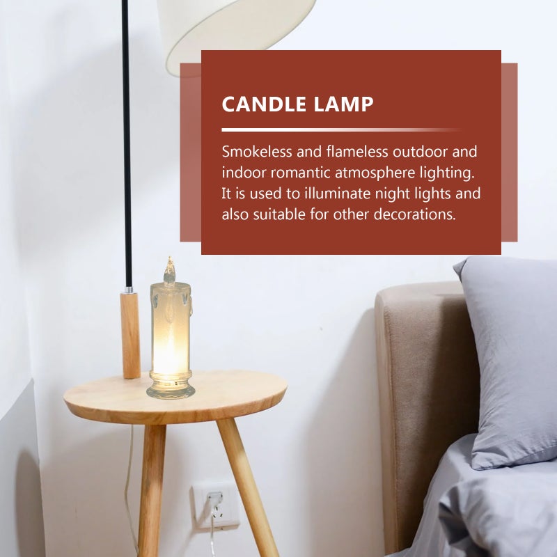 6Pcs Decorative Candle Lamps Electric Candle Lights Lamp Adornments Props - Image 5
