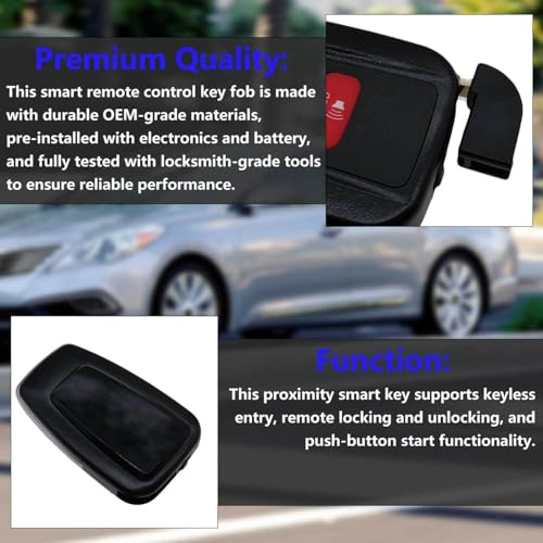 BSNOVT Smart Key for Toyota Corolla 2019-2022, Vehicle Proximity Smart Remote Control Key Fob Replacement for Corolla HYQ14FBN 8990H-02030 231451-2000,315MHz - Image 4