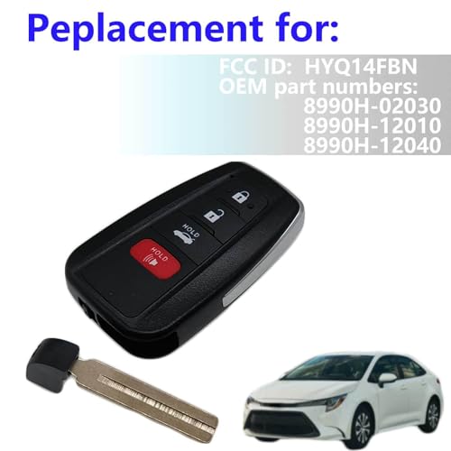 BSNOVT Smart Key for Toyota Corolla 2019-2022, Vehicle Proximity Smart Remote Control Key Fob Replacement for Corolla HYQ14FBN 8990H-02030 231451-2000,315MHz - Image 2