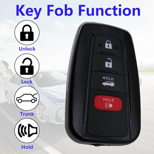 BSNOVT Smart Key for Toyota Corolla 2019-2022, Vehicle Proximity Smart Remote Control Key Fob Replacement for Corolla HYQ14FBN 8990H-02030 231451-2000,315MHz - Image 5