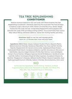 Tea Tree Replenishing Conditioner - 12.7 Fl Ounce - Peppermint & Yucca - Eucalyptus Oil - Vitamin E - Keratin - Murumuru Butter For Dull, Damaged Hair - Reduces Hair Breakage & Flaking - pzsku/Z7294159A6C58CCF508F9Z/45/_/1730799216/59a2c896-9d5a-483b-89b0-abc3120846ca