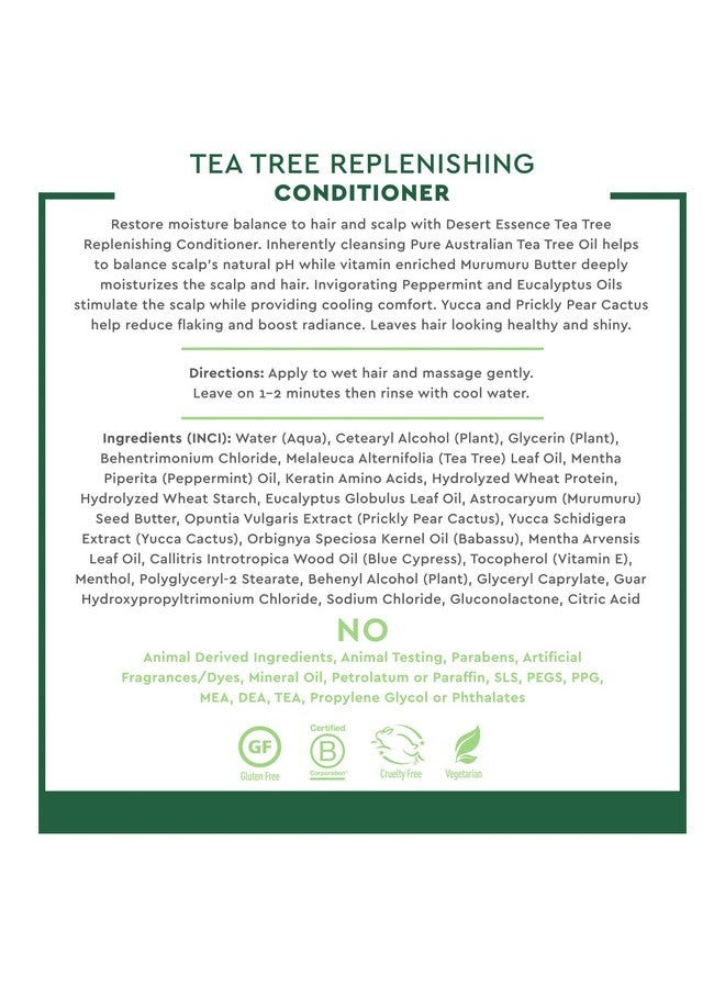 بلسم شجرة الشاي المجدد للشعر - 12.7 أونصة سائلة - النعناع واليوكا - زيت الأوكالبتوس - فيتامين هـ - الكيراتين - زبدة المورومورو للشعر الباهت والتالف - يقلل من تكسر الشعر وتقشره - Image 5