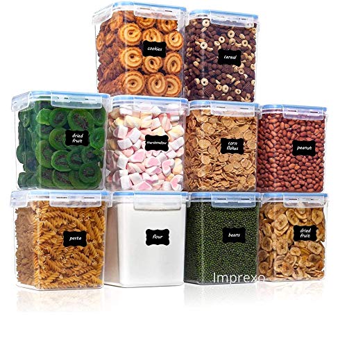 IMPREXO airtight plastic containers for kitchen storage containers for kitchen airtight kitchen containers (Pack of 10, 2150 ML) - Image 1