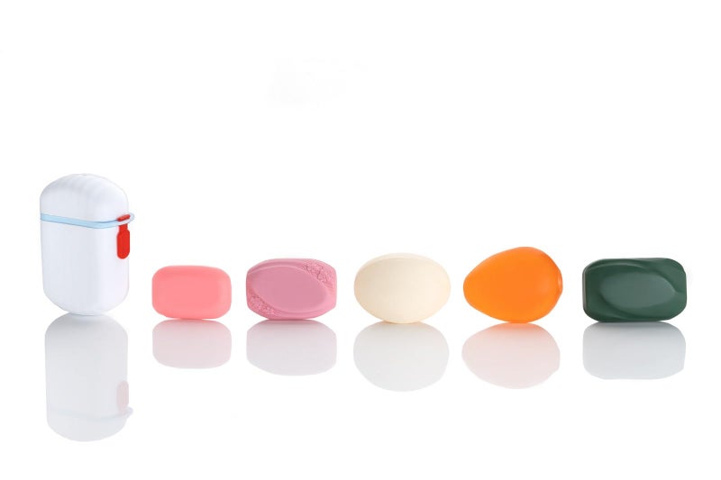 HAPPI Leakproof Travel Soap Case, Portable Plastic Soap Dish Box Cover with Draining Layer & Lid Travelling Soap Holder Bar for Bathroom Outdoor(Blue-White) - Image 3